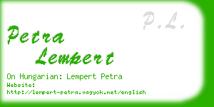 petra lempert business card